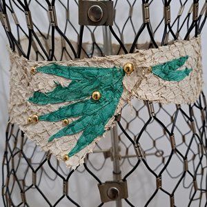 Unique vintage Fish Skins leather belt